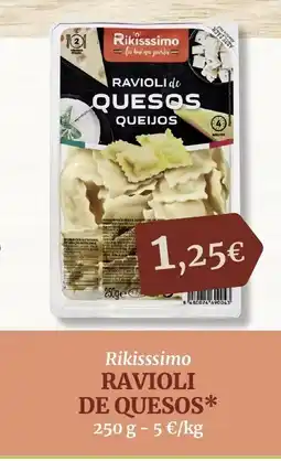 Masymas RIKISSSIMO Ravioli de quesos oferta