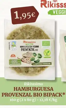 Masymas RIKISSSIMO Hamburguesa vegana provenzal bio oferta