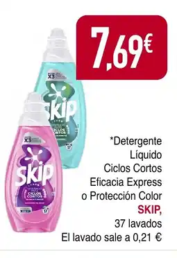Masymas SKIP Detergente Líquido Ciclos Cortos Eficacia Express o Protección Color oferta