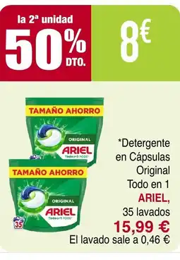 Masymas ARIEL Detergente en Cápsulas Original Todo en 1 oferta