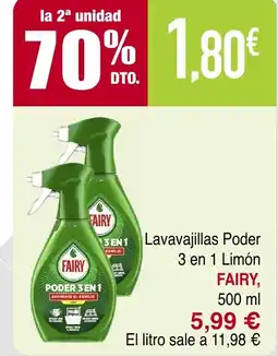 Masymas FAIRY Lavavajillas Poder 3 en 1 Limón oferta
