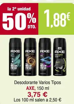 Masymas AXE Desodorante Varios Tipos oferta