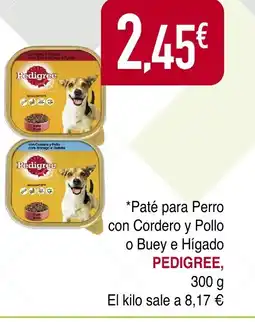 Masymas PEDIGREE Paté para Perro con Cordero y Pollo o Buey e Higado oferta