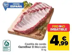 Carrefour Costilla de cerdo Carrefour El Mercado oferta