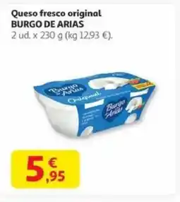 Alcampo BURGO DE ARIAS Queso fresco original oferta