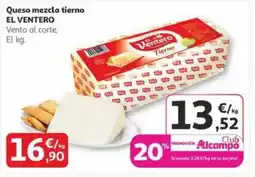 Alcampo EL VENTERO Queso mezcla tierno oferta
