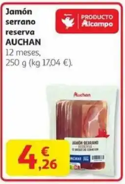 Alcampo AUCHAN Jamón serrano reserva oferta