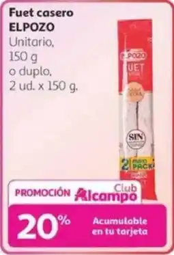 Alcampo ELPOZO Fuet casero oferta