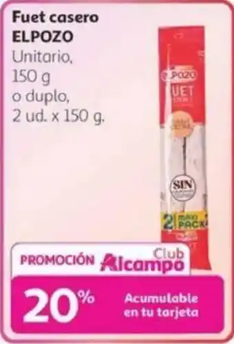 Alcampo ELPOZO Fuet casero oferta