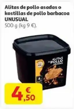 Alcampo UNUSUAL Alitas de pollo asadas o kostillas de pollo barbacoa oferta