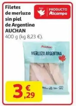 Alcampo AUCHAN Filetes de merluza sin piel de Argentina oferta