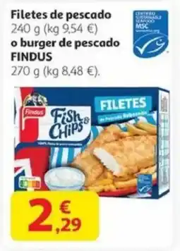 Alcampo FINDUS Filetes de pescado o burger de pescado oferta