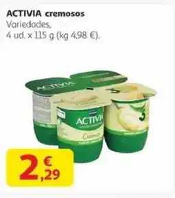 Alcampo ACTIVIA cremosos oferta