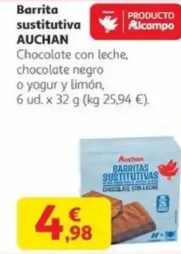 Alcampo AUCHAN Barrita sustitutiva oferta