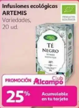 Alcampo ARTEMIS Infusiones ecológicas oferta