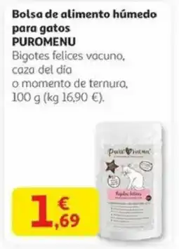 Alcampo PUROMENU Bolsa de alimento húmedo para gatos oferta