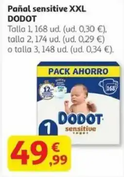 Alcampo DODOT Pañal sensitive XXL oferta