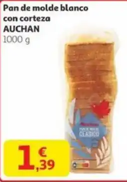 Alcampo AUCHAN Pan de molde blanco con corteza oferta
