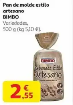 Alcampo BIMBO Pan de molde estilo artesano oferta