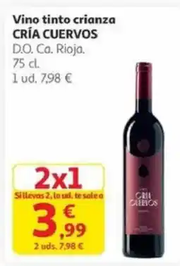 Alcampo CRÍA CUERVOS Vino tinto crianza oferta