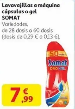 Alcampo SOMAT Lavavajillas a máquina cápsulas o gel oferta