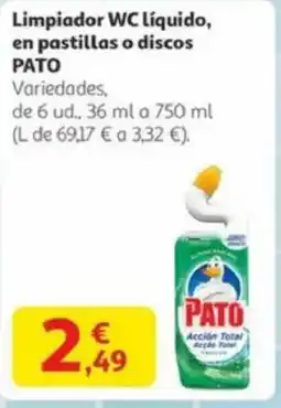 Alcampo PATO Limpiador WC líquido, en pastillas o discos oferta