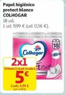 Alcampo COLHOGAR Papel higiénico protect blanco oferta