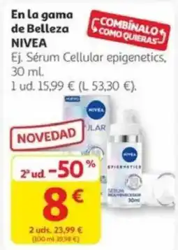 Alcampo NIVEA En la gama de Belleza oferta