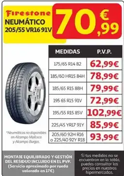 Alcampo Neumático oferta