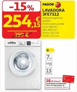 Alcampo FAGOR Lavadora 3fe7112 oferta