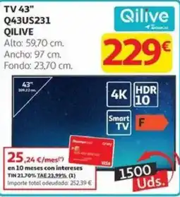 Alcampo QILIVE Tv 43" Q43US231 oferta