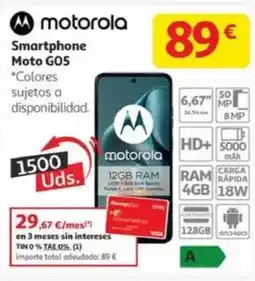 Alcampo MOTOROLA Smartphone Moto GO5 oferta