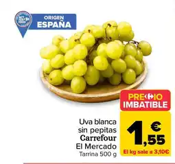 Carrefour Market Uva blanca sin pepitas Carrefour El Mercado Tarrina oferta