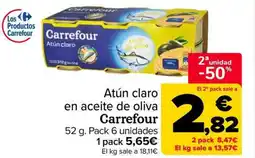 Carrefour Market Atún claro en aceite de oliva Carrefour oferta