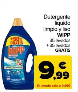 Carrefour Market WIPP Detergente líquido limpio y liso oferta