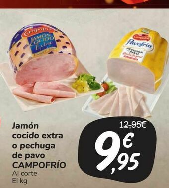 Carrefour Market Jamón cocido extra o pechuga de pavo campofrío oferta