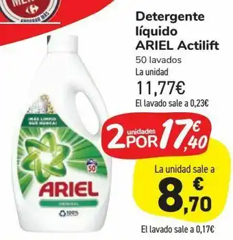 Carrefour Market Detergente líquido ariel actilift oferta