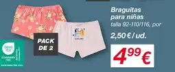 KIK Braguitas para niñas oferta