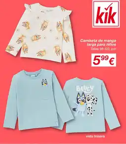 KIK Camiseta de manga larga para niños oferta