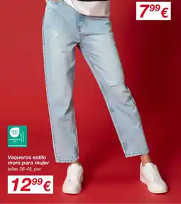 KIK Vaqueros estilo mom para mujer oferta