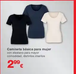 KIK Camiseta básica para mujer oferta