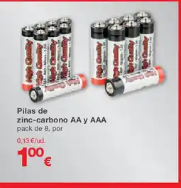 KIK Pilas de zinc-carbono AA y AAA oferta