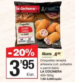 SPAR Fragadis LA COCINERA Croquetes recepta artesana cuit, pollastre o pernil ibèric oferta