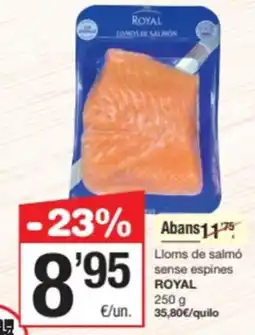 SPAR Fragadis ROYAL Lloms de salmó sense espines oferta