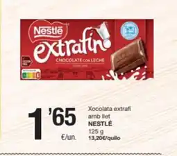 SPAR Fragadis NESTLÉ Xocolata extrafi amb llet oferta