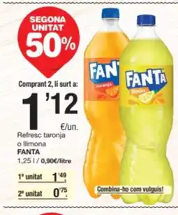 SPAR Fragadis FANTA Refresc taronja o llimona oferta