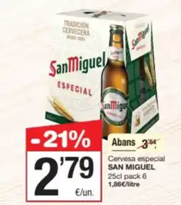 SPAR Fragadis SAN MIGUEL Cervesa especial oferta