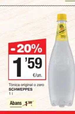 SPAR Fragadis SCHWEPPES Tònica original o zero oferta