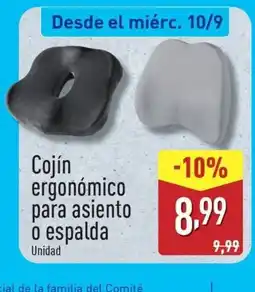 ALDI Cojín ergonómico para asiento o espalda oferta