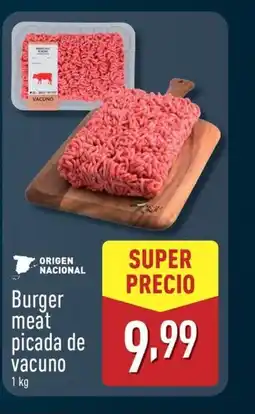 ALDI Burger meat picada de vacuno oferta